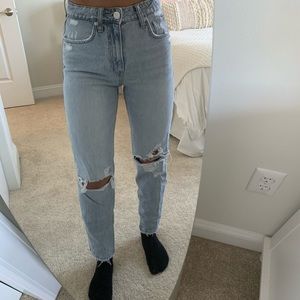 Zara Light Ripped Jeans